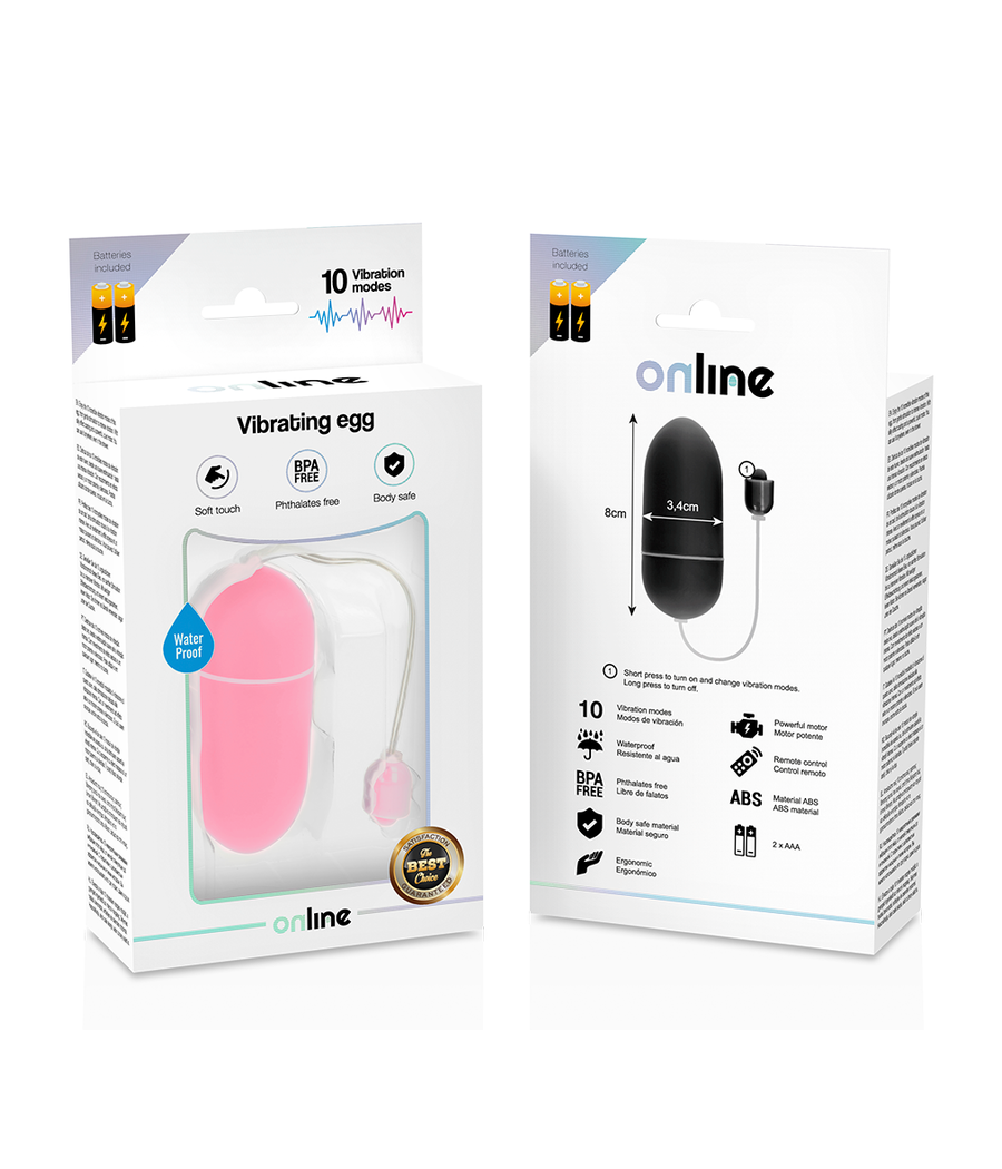 ONLINE - WATERPROOF VIBRATING EGG PINK