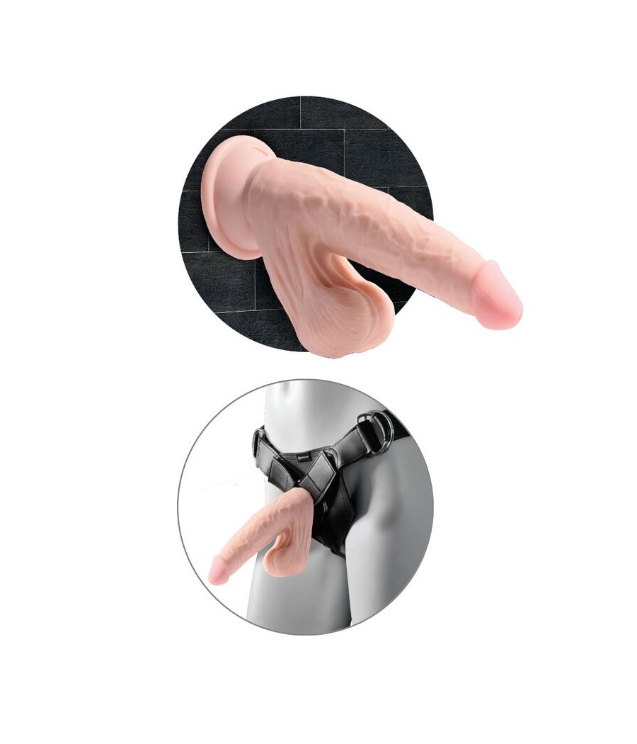 KING COCK - PLUS 3D DILDO SWINGING BALLS 20.3 CM