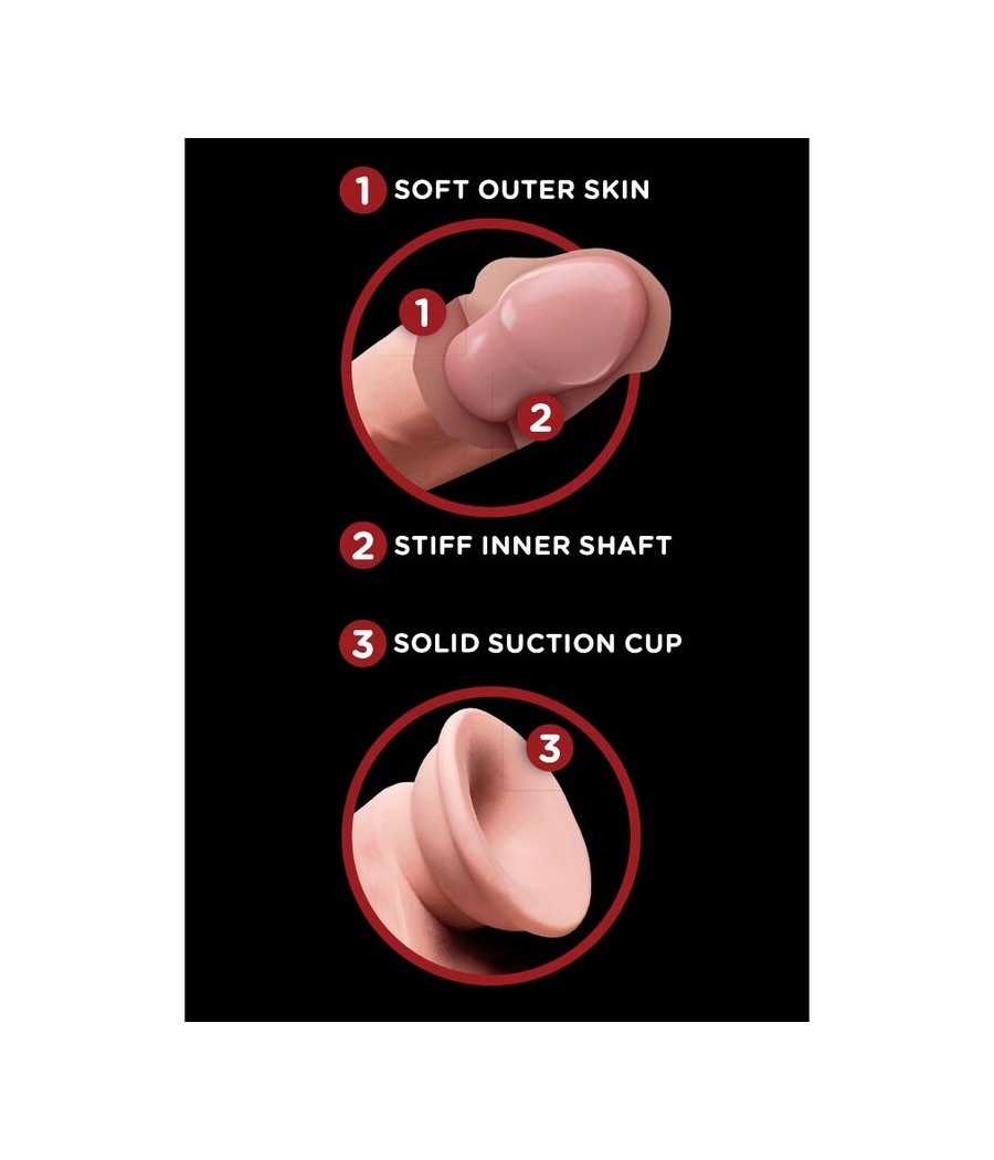 KING COCK - PLUS 3D DILDO SWINGING BALLS 20.3 CM