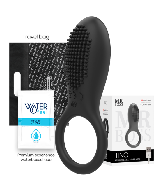 MR BOSS - TINO STIMULATIONSRING + WATCHME-FERNBEDIENUNG