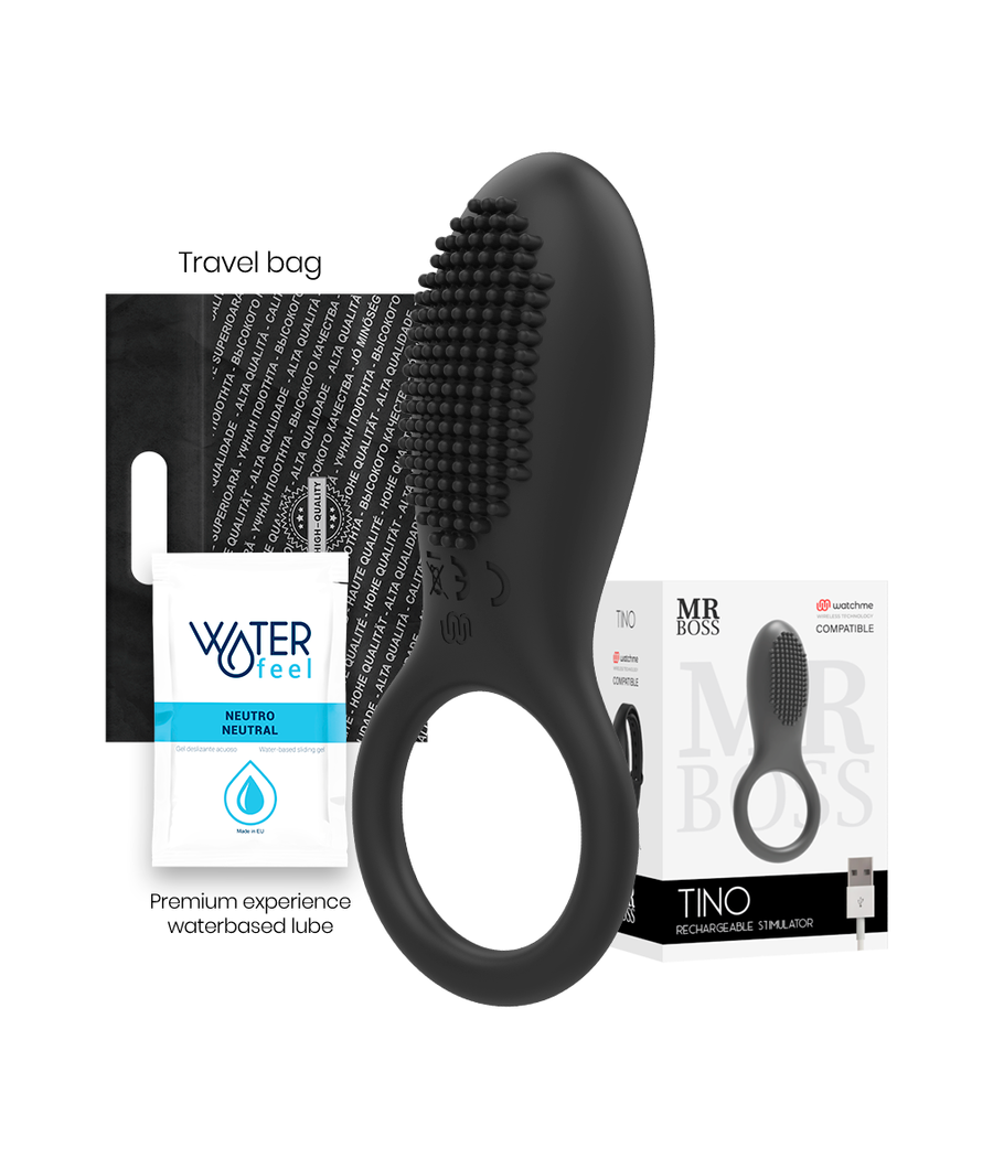 MR BOSS - TINO STIMULATIONSRING + WATCHME-FERNBEDIENUNG
