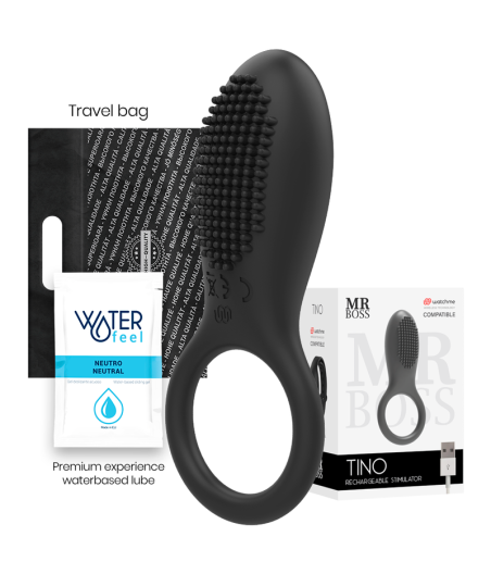 MR BOSS - TINO STIMULATIONSRING + WATCHME-FERNBEDIENUNG