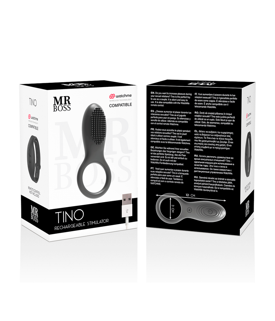 MR BOSS - TINO ANEL ESTIMULADOR + CONTROLO REMOTO WATCHME
