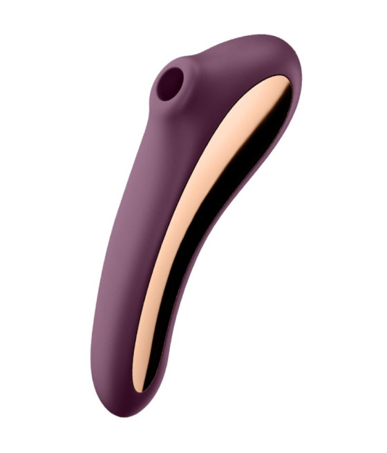 SATISFYER - VIBRADOR DUAL KISS AIR PULSE VINHO TINTO