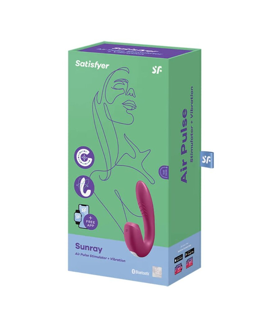 SATISFYER - APP STIMOLATORE E VIBRATORE SUNRAY ROSSO