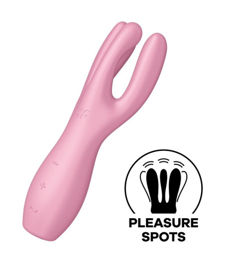 SATISFYER - THREESOME 3 VIBRATOR ROSA