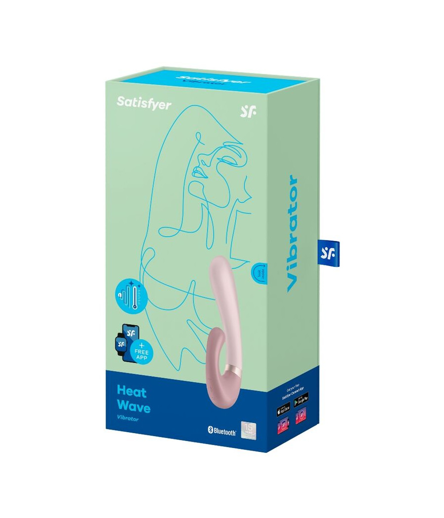 SATISFYER - APLICATIVO VIBRADOR DE ONDAS DE CALOR ROSA