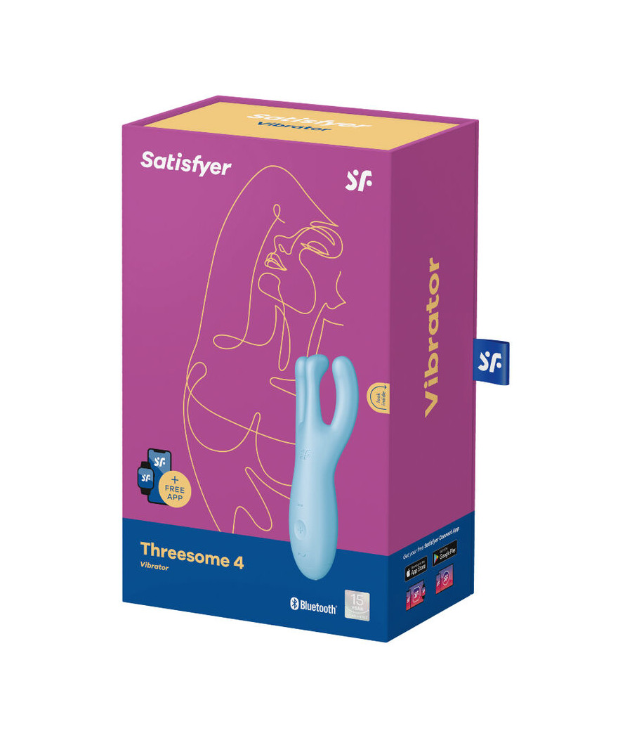SATISFYER - THREESOME 4 VIBRADOR APP AZUL