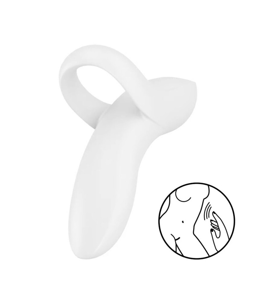 SATISFYER - BOLD LOVER FINGER VIBRATOR WHITE