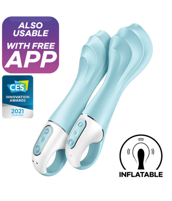 SATISFYER - VIBRATORE AIR PUMP 5+ VIBRATORE GONFIABILE G-SPOT BLU