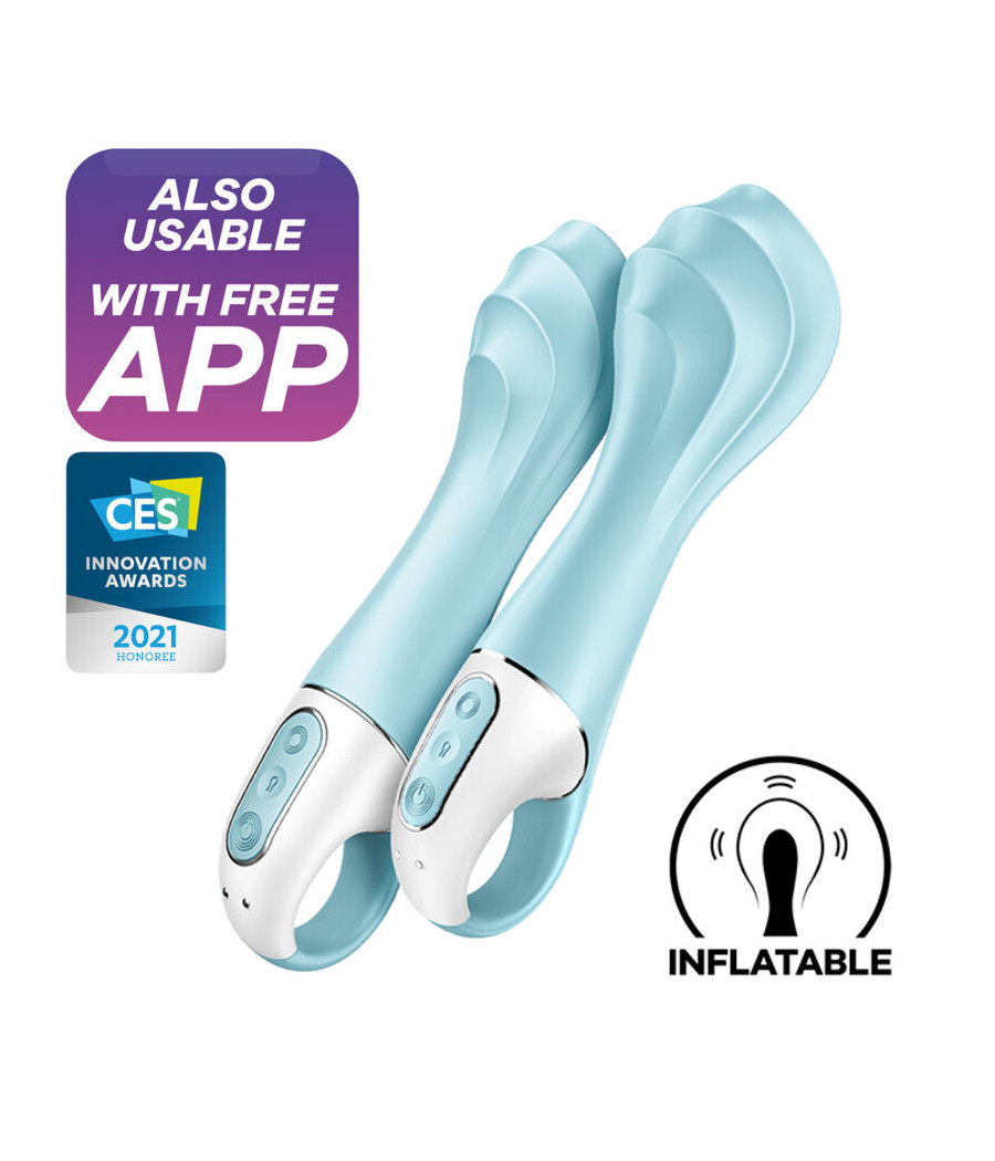 SATISFYER - VIBRATORE AIR PUMP 5+ VIBRATORE GONFIABILE G-SPOT BLU