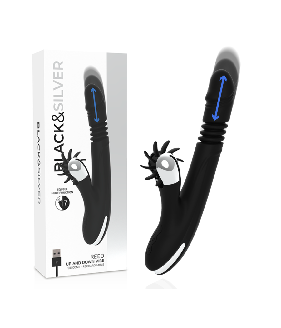 BLACK&SILVER - VIBRA SU E GIÙ CON CANNA DI CONIGLIO