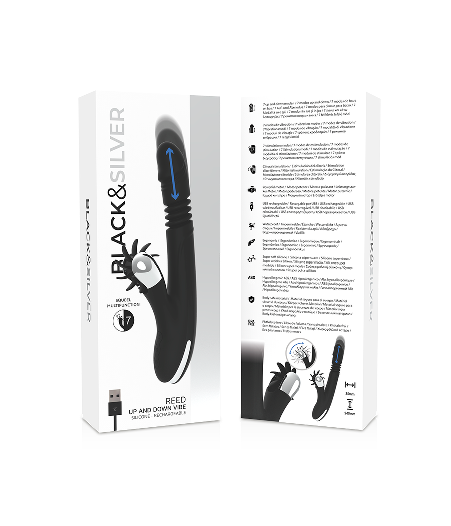 BLACK&SILVER - VIBRA SU E GIÙ CON CANNA DI CONIGLIO