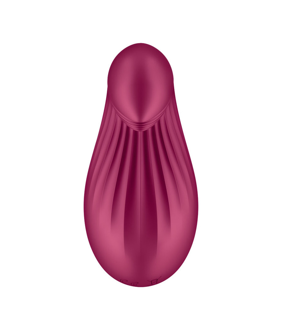 SATISFYER - DIPPING DELIGHT VIBRADOR LAY-ON ROJO