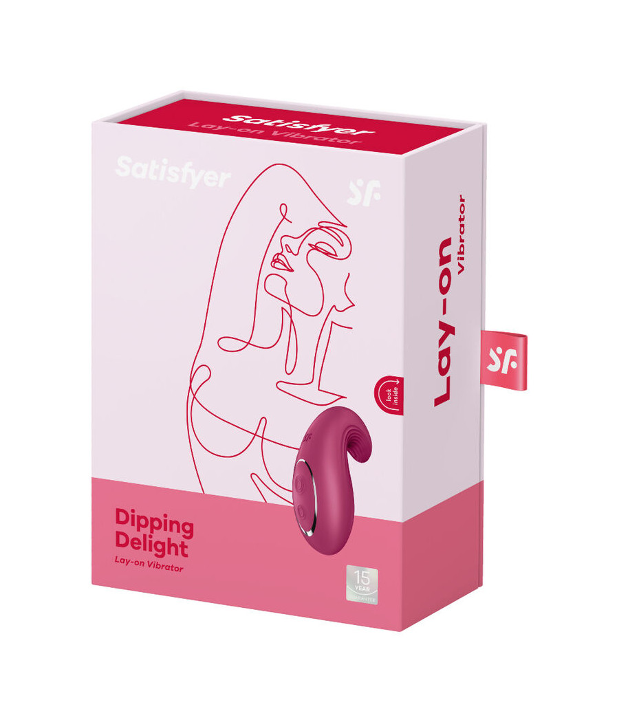 SATISFYER - VIBRATORE DA APPOGGIO DIPPING DELIGHT ROSSO