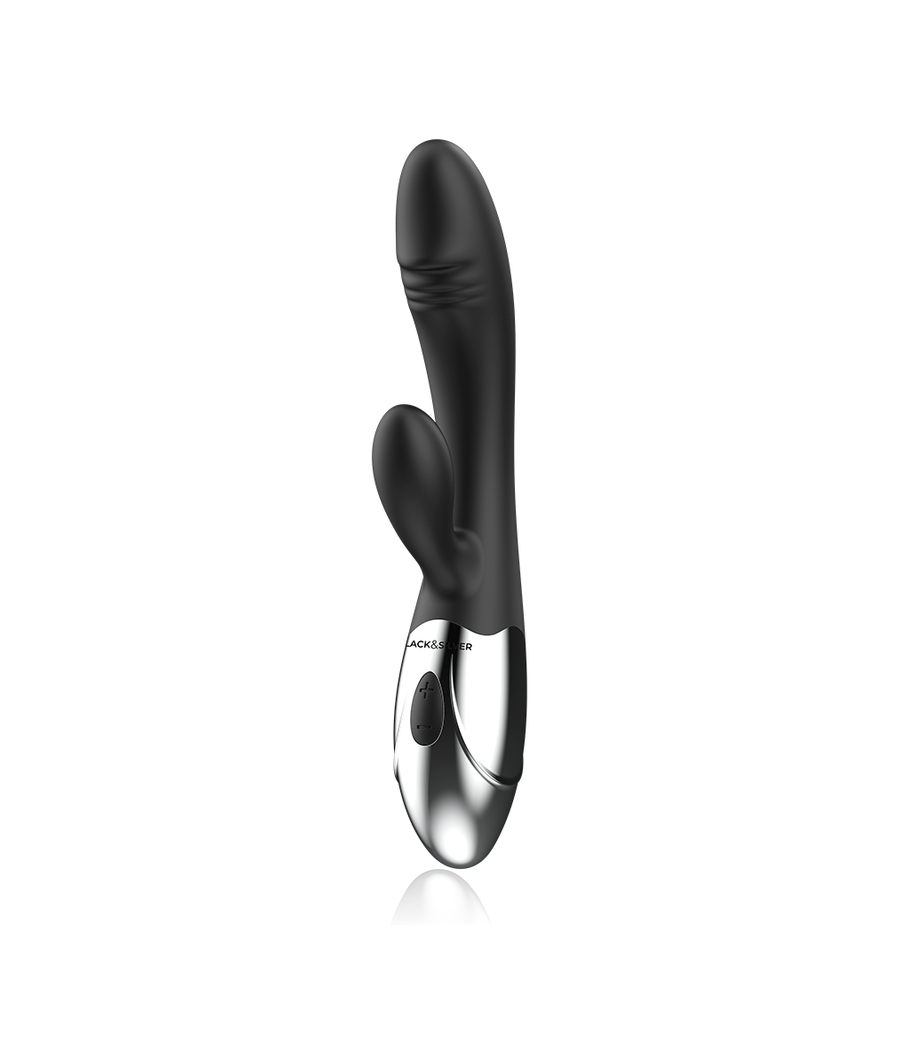 BLACK&SILVER - KALEB VIBRADOR RABBIT SILICON MILTI FUNCION