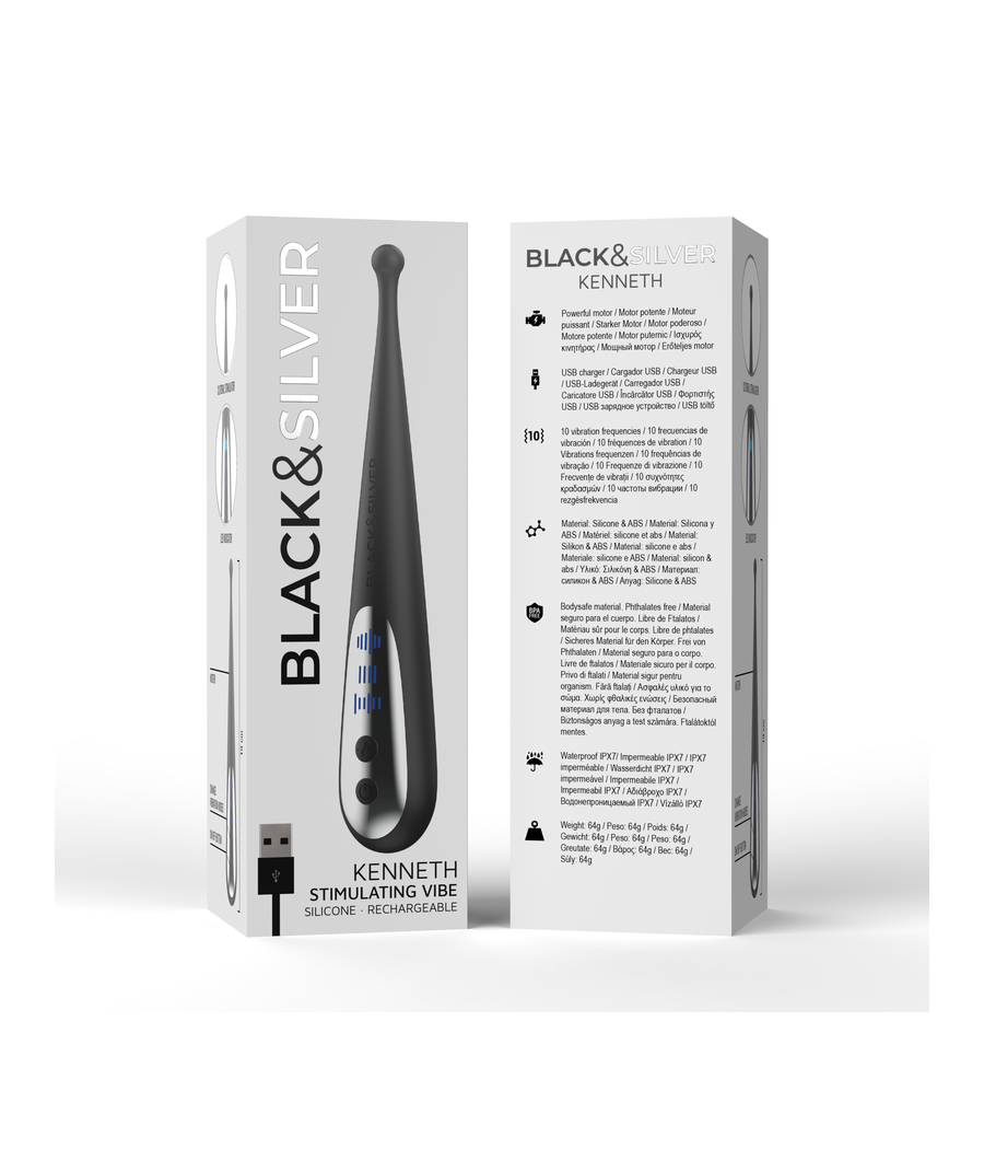 BLACK&SILVER - VIBRA STIMOLANTE KENNETH