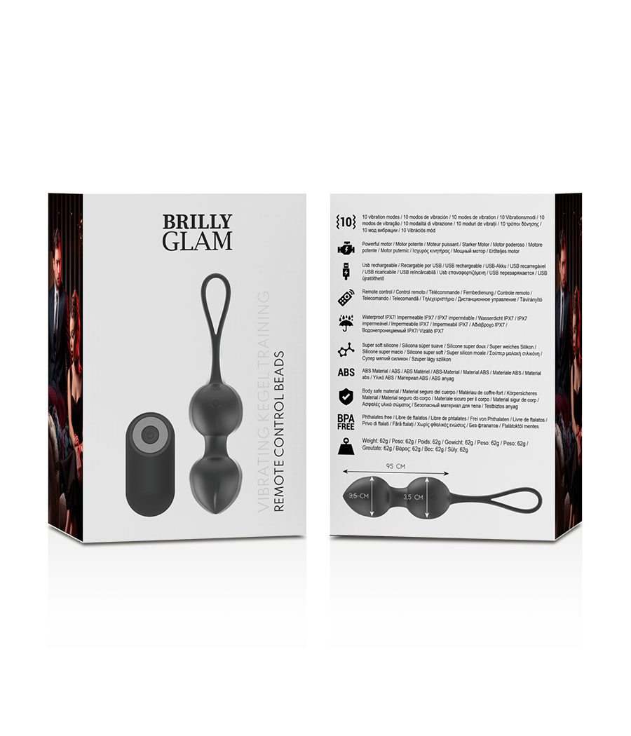 BRILLY GLAM - PERLES DE KEGEL VIBRANTES TÉLÉCOMMANDE