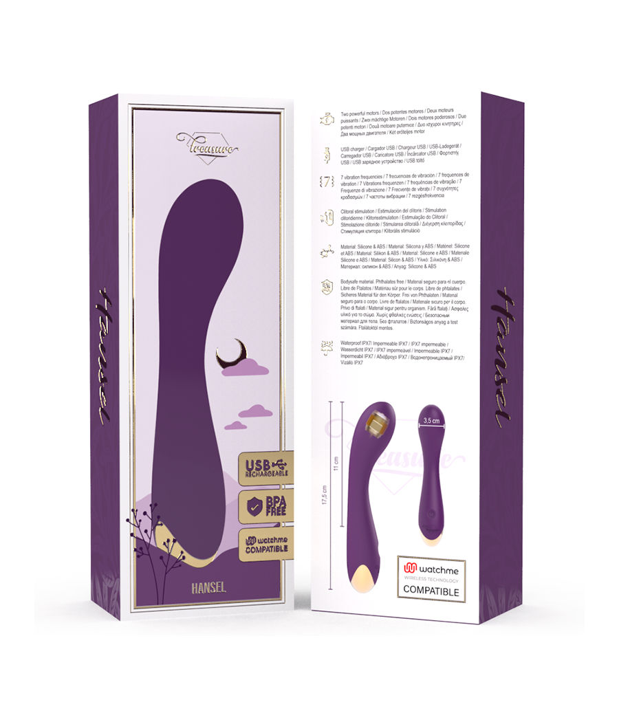 TREASURE - HANSEL G-PUNKT-VIBRATOR + WATCHME-FERNBEDIENUNG