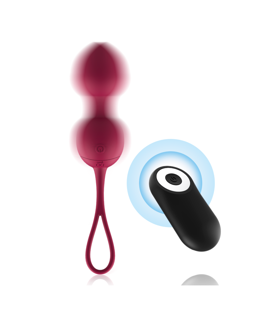 CICI BEAUTY - PREMIUM SILICONE 3 VIBRATING KEGEL BEADS REMOTE CONTROL