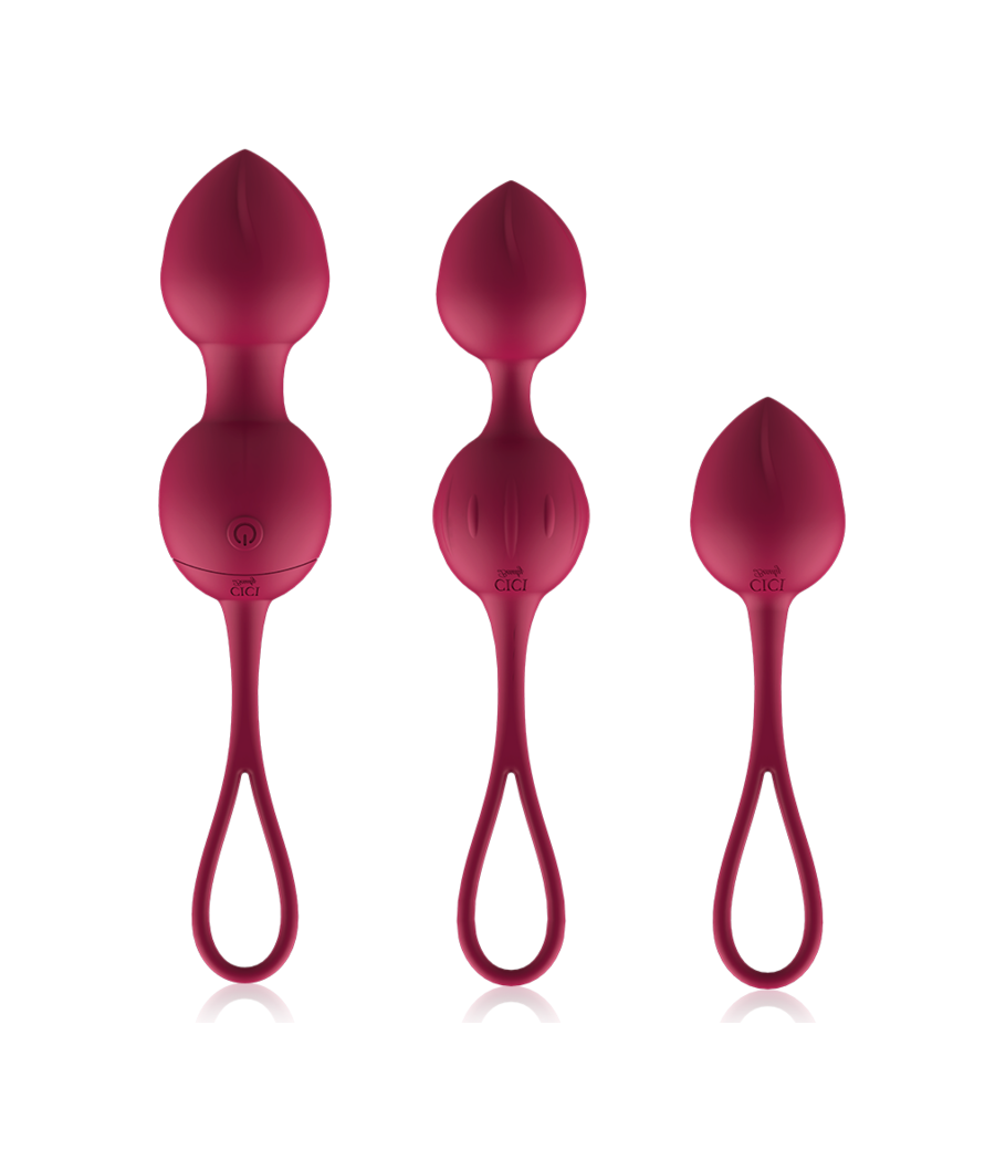 CICI BEAUTY - PREMIUM SILICONE 3 PERLES DE KEGEL VIBRANTES TÉLÉCOMMANDE