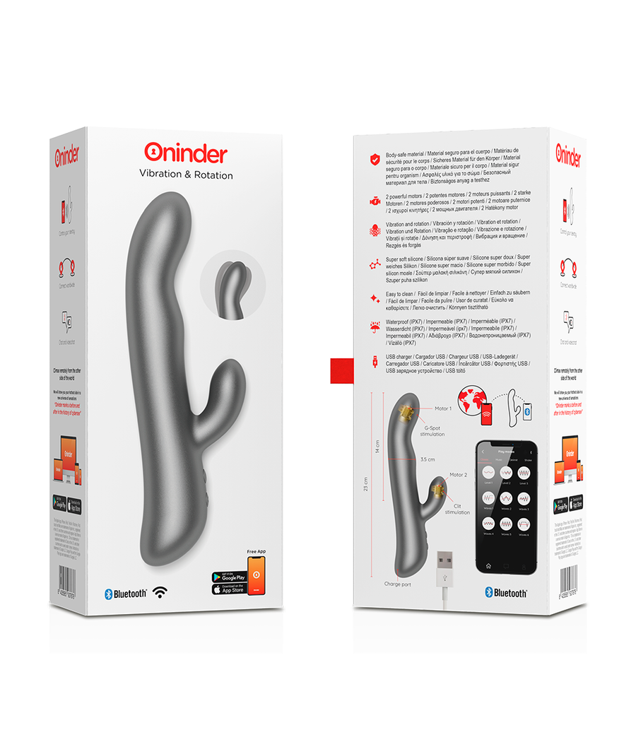 ONINDER - VIBRAZIONE E ROTAZIONE OSLO NERO - APP GRATUITA