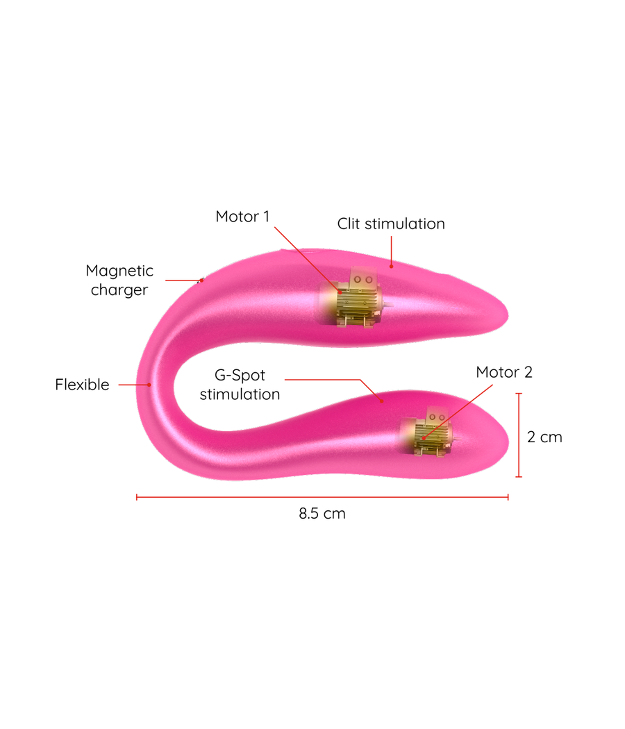 ONINDER - LISBOA G-SPOT & CLITORAL STIMULATEUR ROSE - APPLICATION GRATUITE