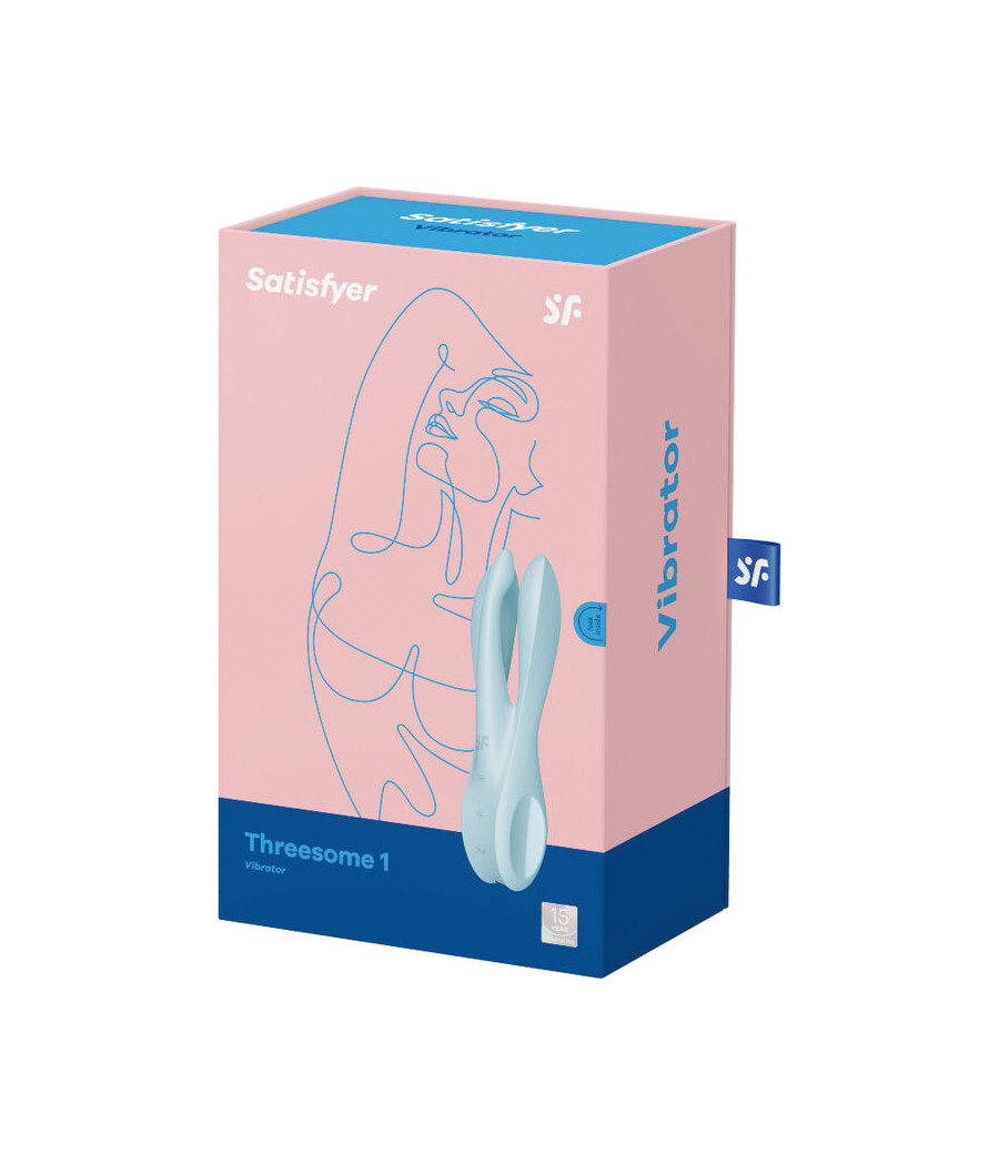 SATISFYER - VIBRATEUR THREESOME 1 BLEU