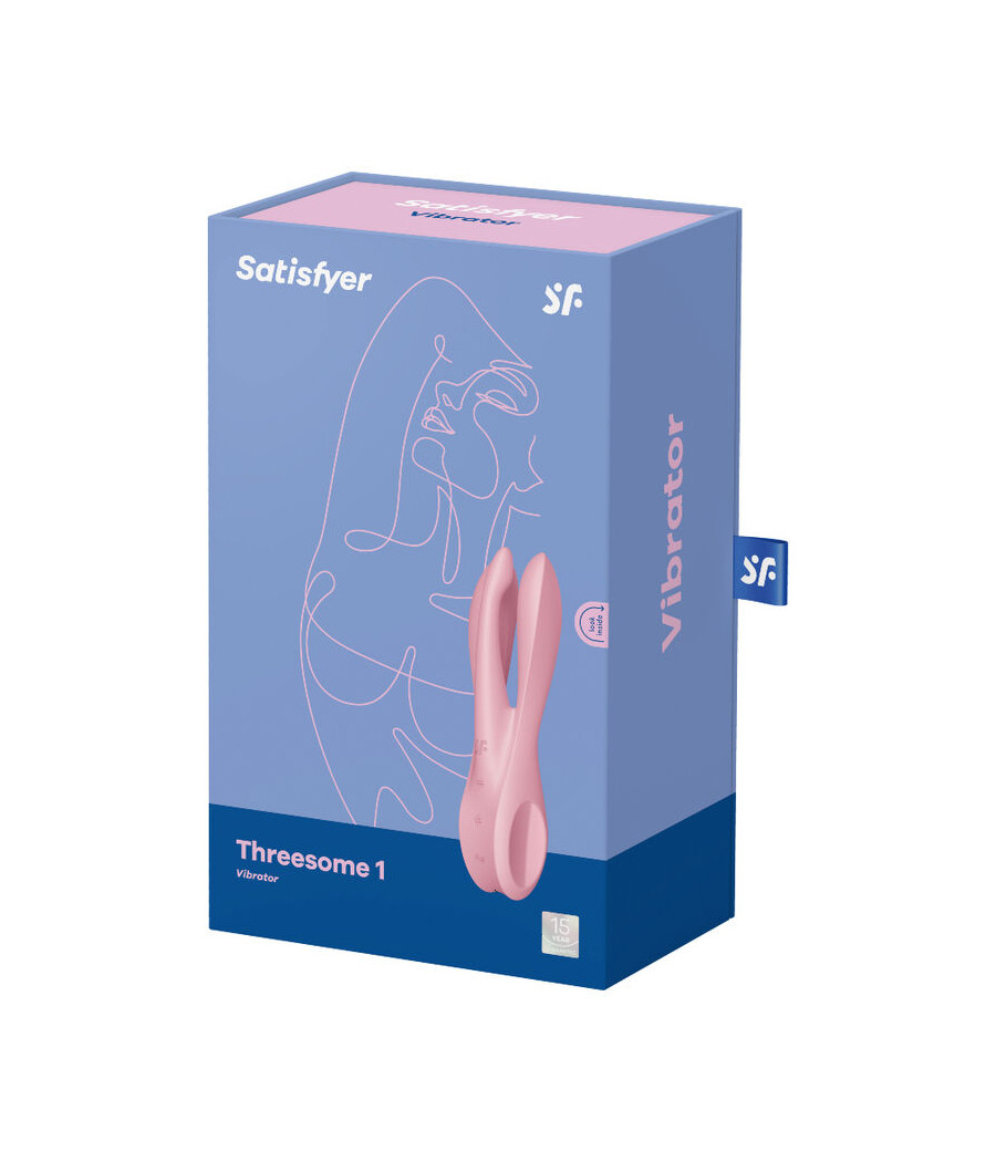 SATISFYER - VIBRATEUR THREESOME 1 ROSE