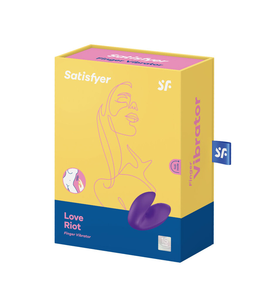SATISFYER - VIBRADOR DE DEDO LOVE RIOT ROXO