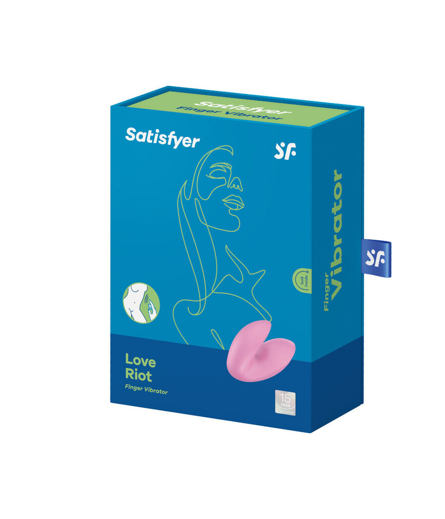 SATISFYER - VIBRATORE DA DITA LOVE RIOT ROSA