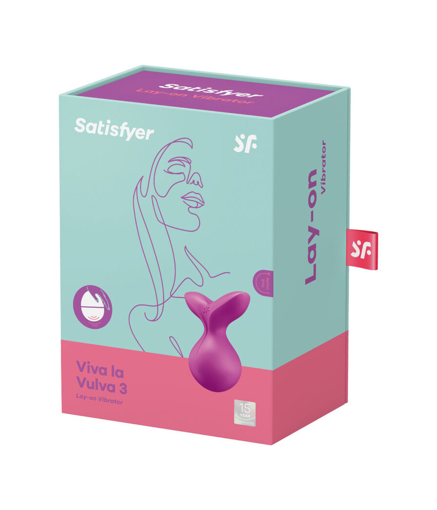 SATISFYER - VIVA LA VULVA 3 LAY-ON VIBRATOR VIOLET