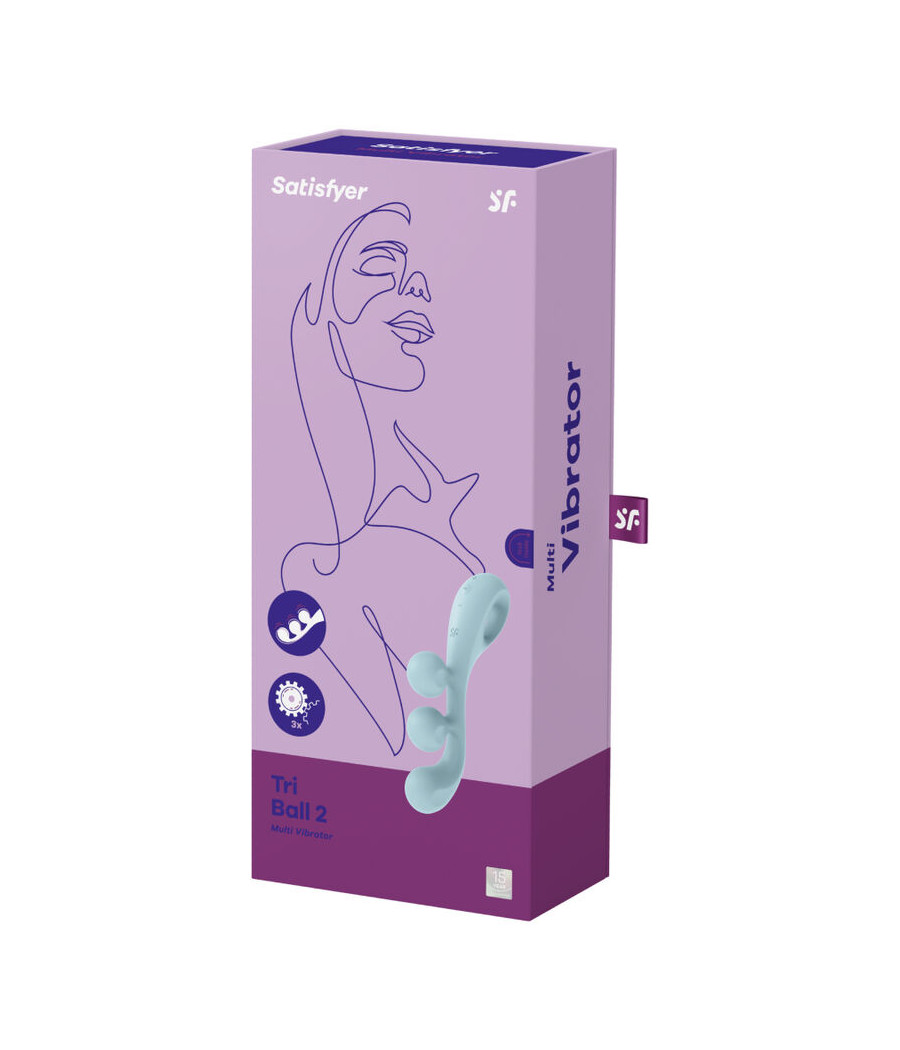 SATISFYER - VIBRATEUR MULTI TRI BALL 2 BLEU