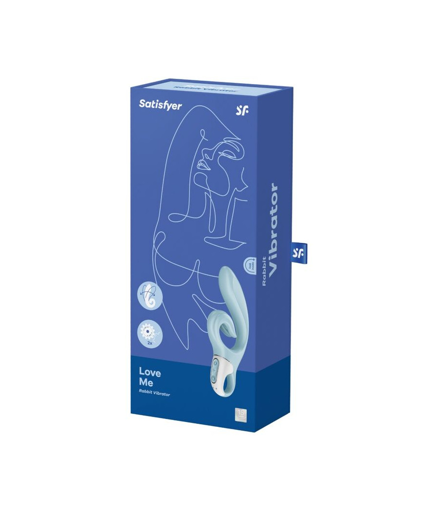 SATISFYER - LOVE ME VIBRADOR RABBIT AZUL