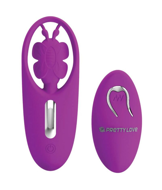 PRETTY LOVE - ESTIMULADOR DE BORBOLETA DANCING PARA CALAS COM CONTROLE REMOTO LILAC