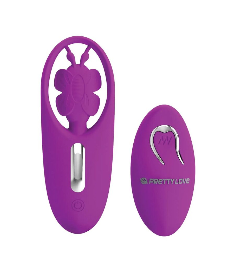 PRETTY LOVE - DANCING BUTTERFLY ESTIMULADOR PARA BRAGUITA CON CONTROL REMOTO LILA