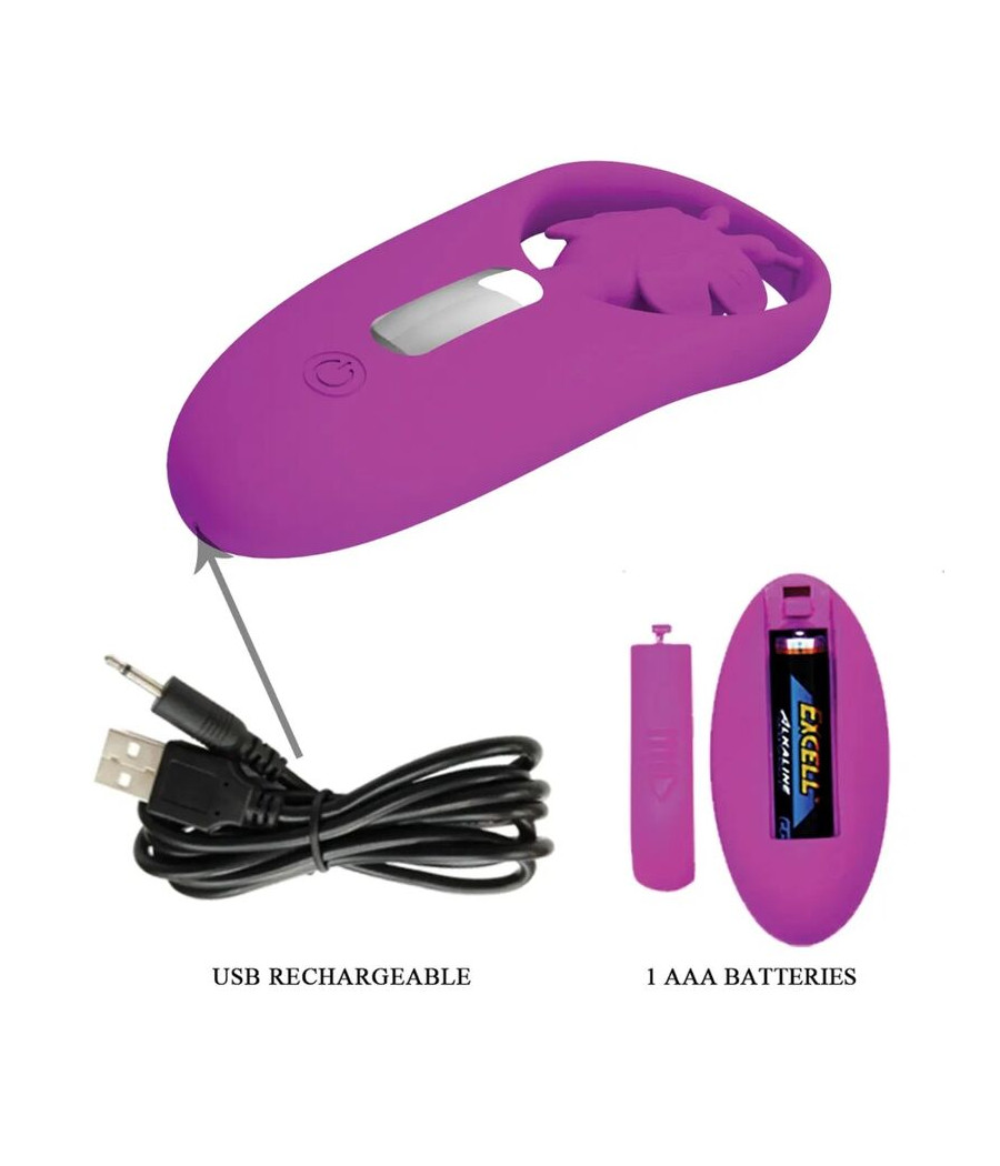 PRETTY LOVE - STIMOLATORE A FARFALLA PER MUTANDINE DANCING CON TELECOMANDO LILLA