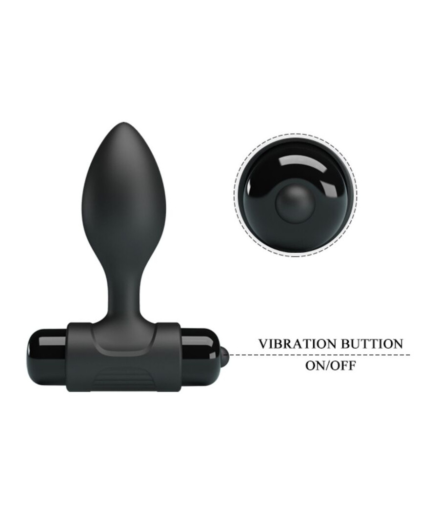 PRETTY LOVE - VIBRA BUTT 10 VIBRAÇÕES PLUG ANAL PRETO