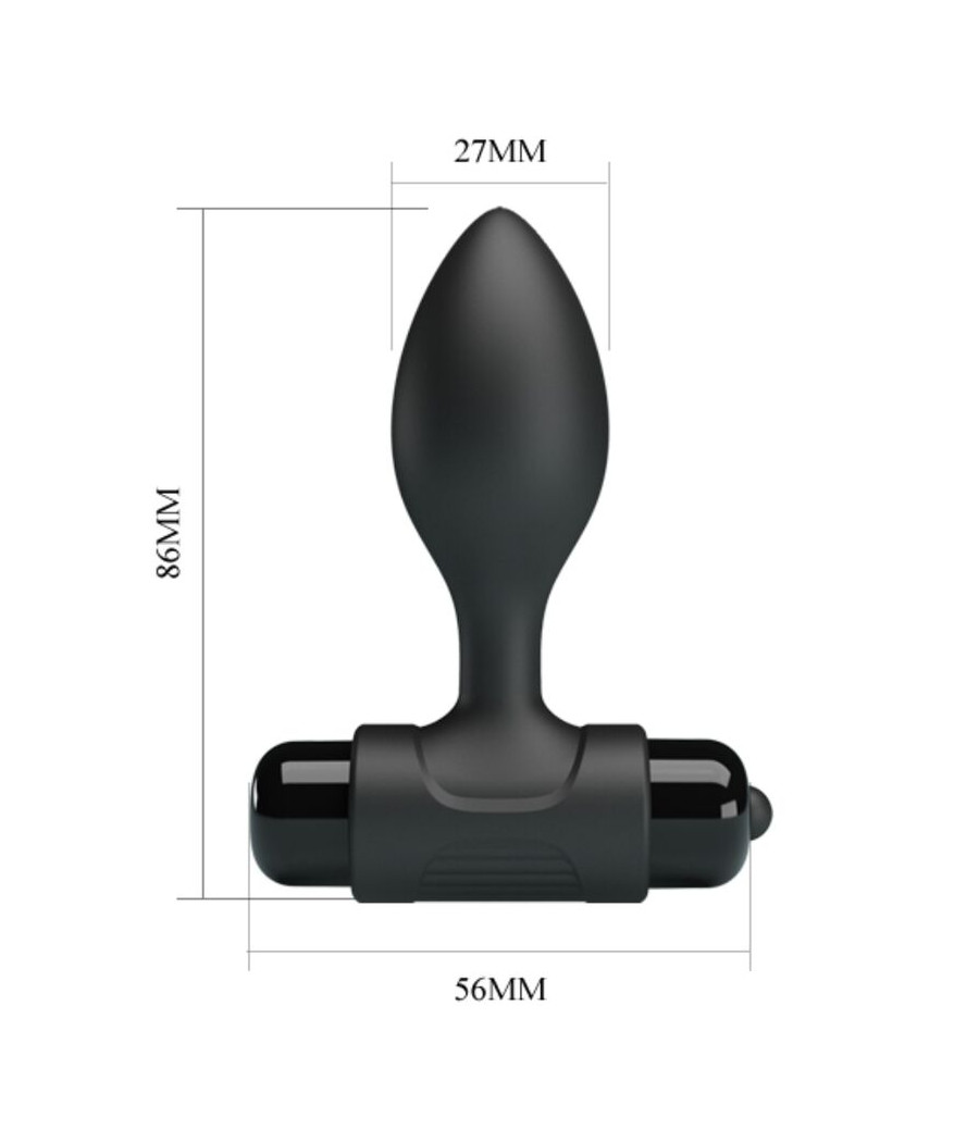 PRETTY LOVE - VIBRA BUTT 10 VIBRATIONEN ANALSTECKER SCHWARZ