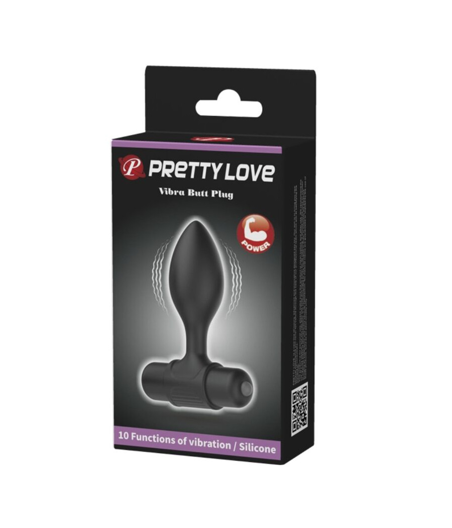 PRETTY LOVE - VIBRA BUTT 10 VIBRATIONEN ANALSTECKER SCHWARZ