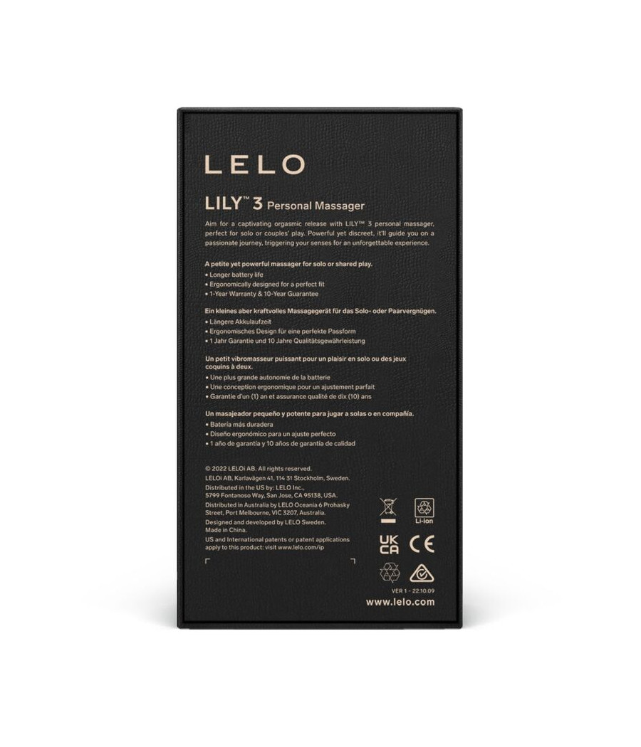 LELO - MASSEUR PERSONNEL LILY 3 - VERT POLAIRE