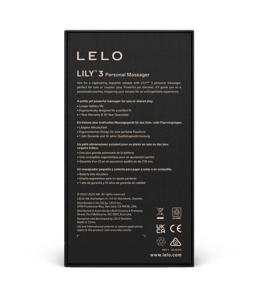 LELO - MASSEUR PERSONNEL LILY 3 - LAVANDE