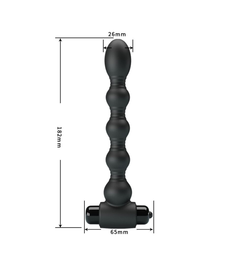 PRETTY LOVE - PLUG ANAL LYNN SILICONE 10 VIBRATIONS NOIR