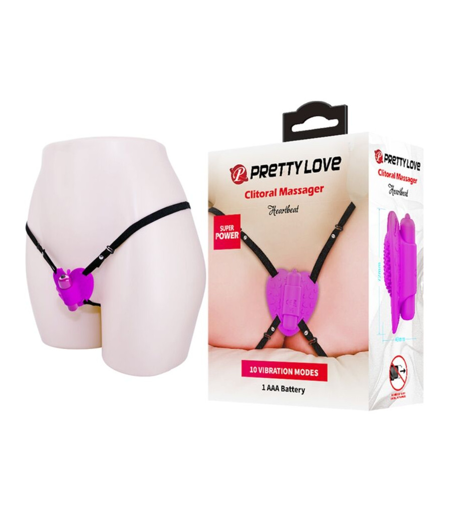 PRETTY LOVE - HEARTBEAT CLITORIS MASSAGER 10 VIBRATIONSMODI LILA
