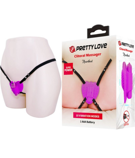 PRETTY LOVE - HEARTBEAT CLITORIS MASSAGER 10 VIBRATIONSMODI LILA