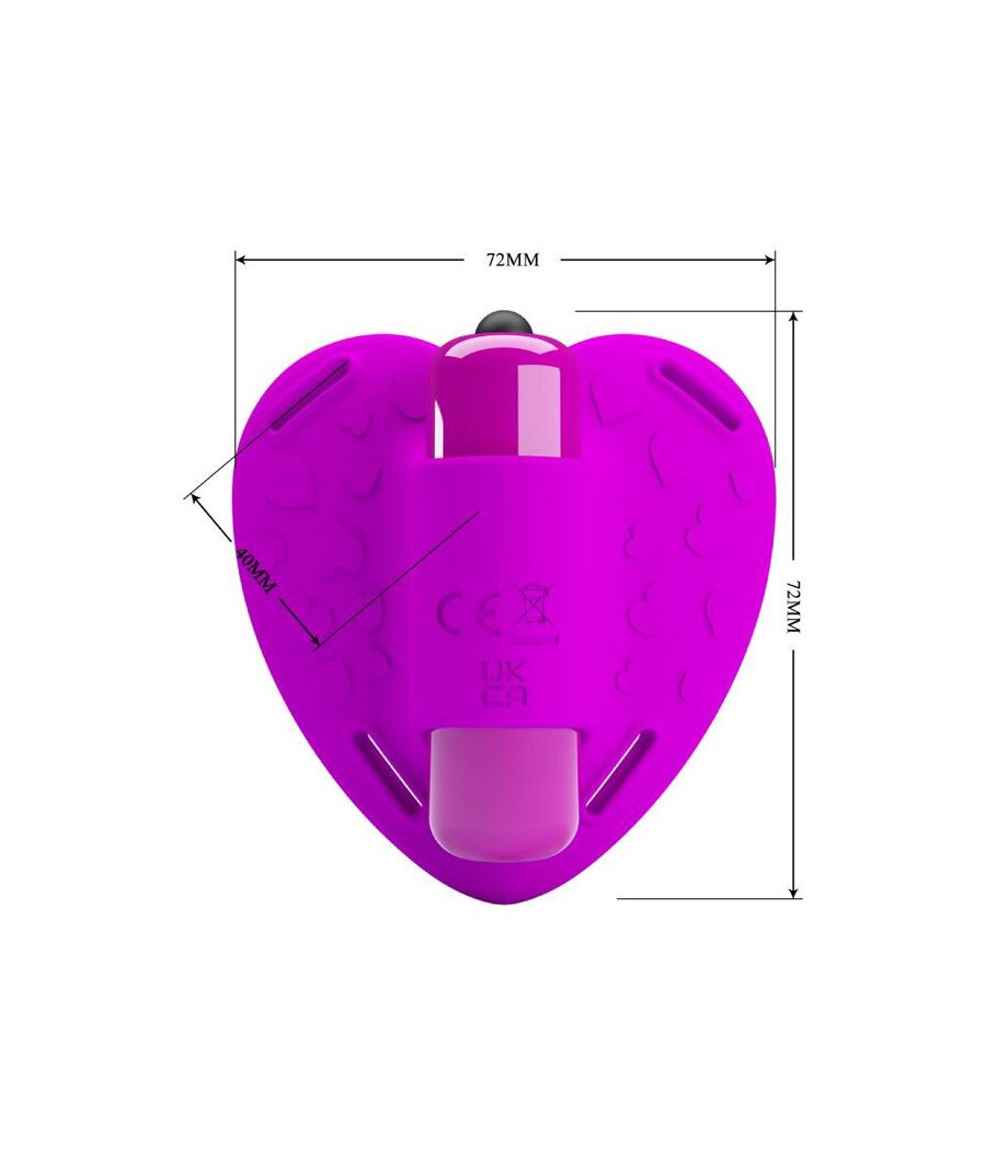 PRETTY LOVE - HEARTBEAT CLITORIS MASSAGER 10 MODOS DE VIBRAO ROXO