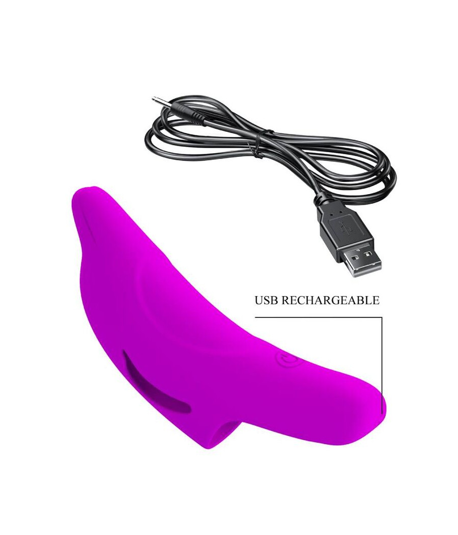 PRETTY LOVE - POTENTE STIMOLATORE DELLE DITA DELPHINI VIOLA