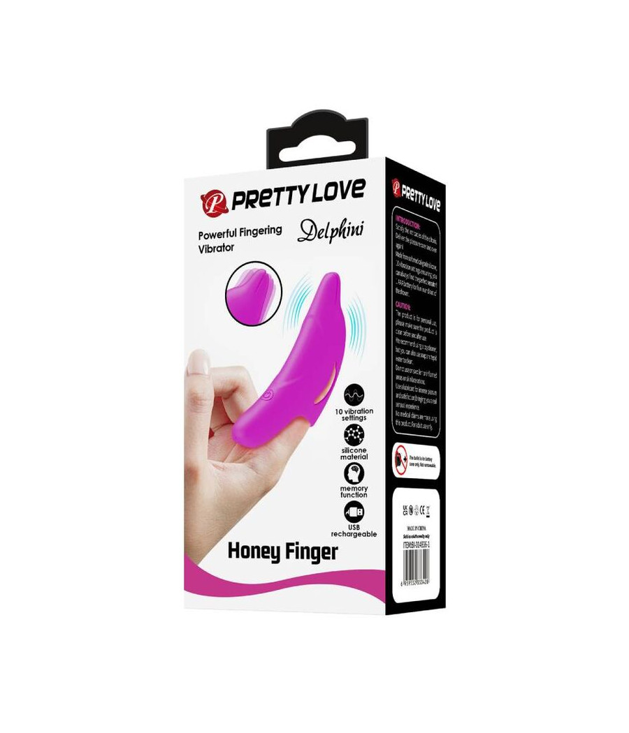 PRETTY LOVE - DELPHINI PODEROSO ESTIMULADOR DE DEDO MORADO