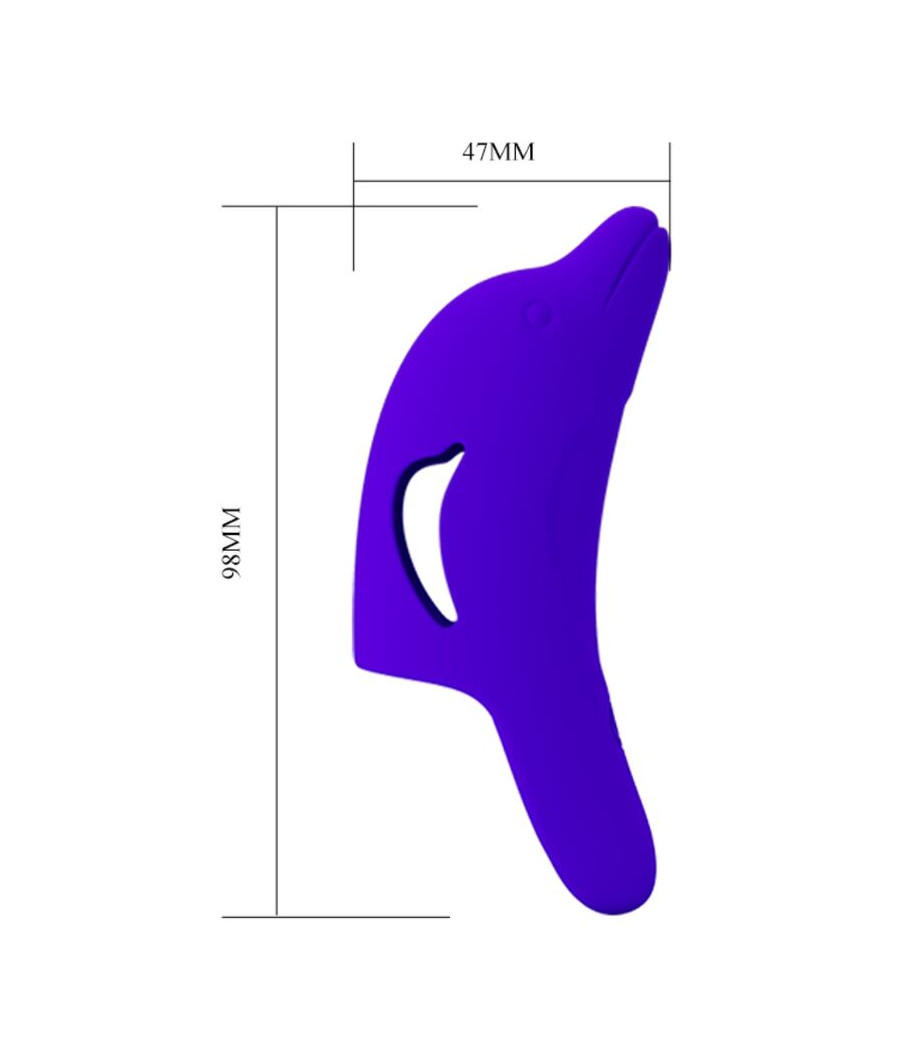 PRETTY LOVE - POTENTE STIMOLATORE DELLE DITA DELPHINI BLU SCURO