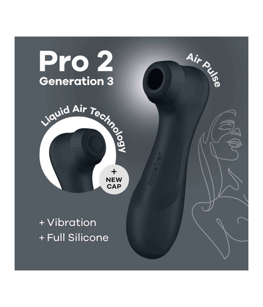 SATISFYER - PRO 2 GENERATION 3 LIQUID AIR TECHNOLOGY SCHWARZ